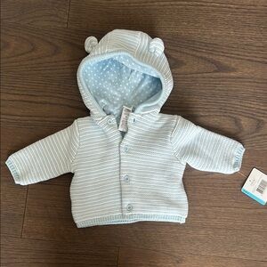 Adorable Light Blue Baby Hoodie with Bear Ears